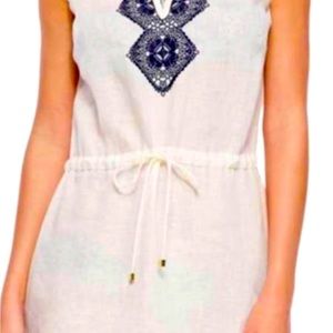 Tory Burch Margarita Linen Tunic Coverup L